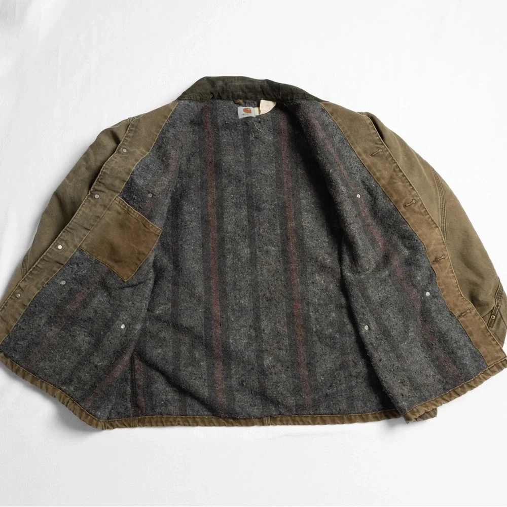 Vintage Carhartt Blanket-lined Chore Coat, Weathered CB1082, Men’s‎ XL, Brown